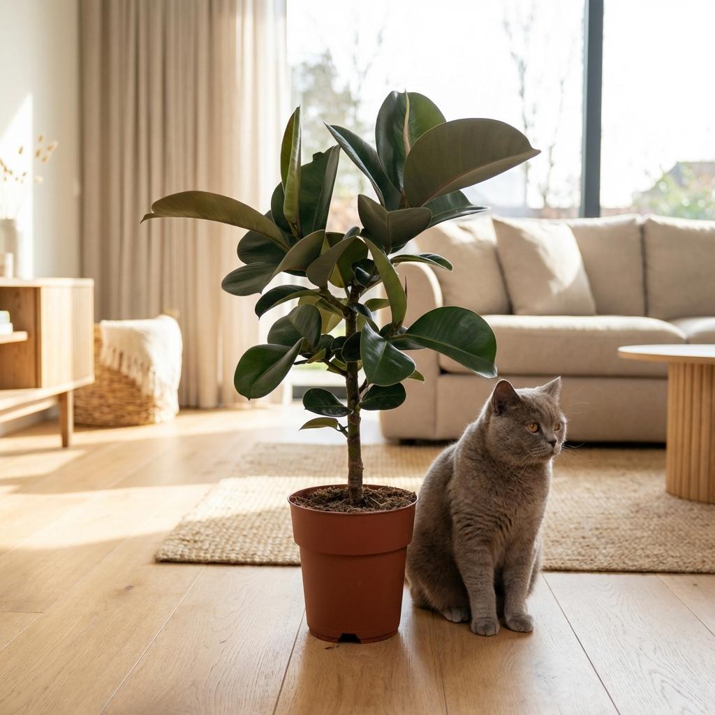 Ficus Elastica Cloe – Plante caoutchouc | Pot 19 cm, Hauteur 60 cm