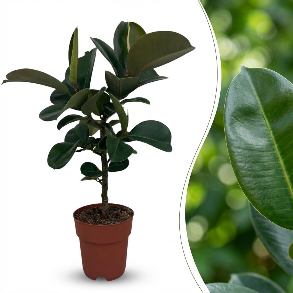 Ficus Elastica Cloe – Plante caoutchouc | Pot 19 cm, Hauteur 60 cm