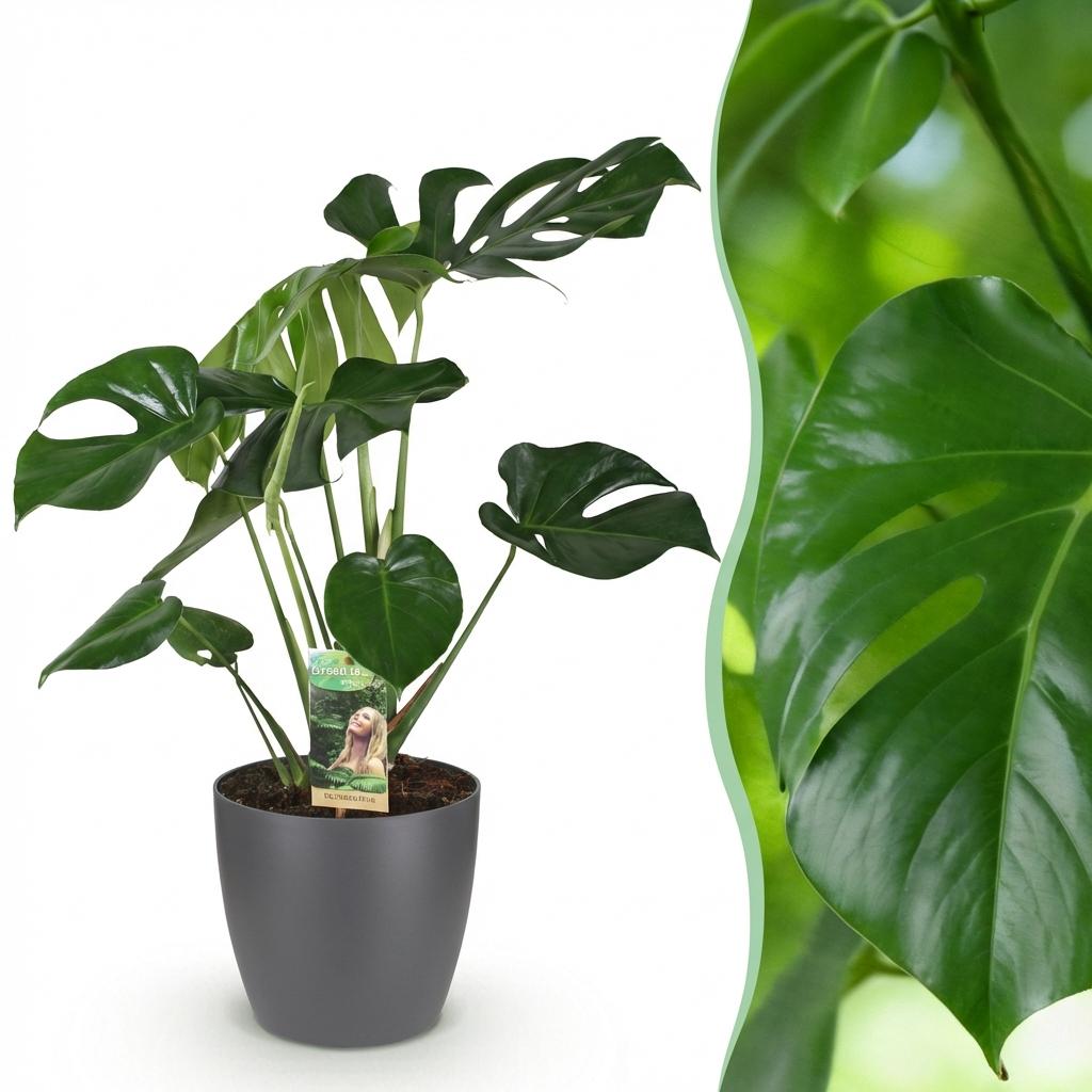 Monstera Deliciosa – Plante trouée | Grande taille, Pot 21 cm