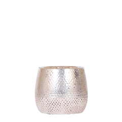 Shiny silver Elite decorative pot