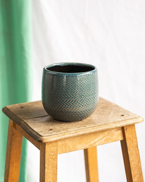 Bari blue plant pot