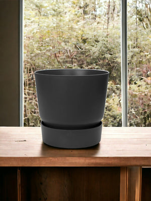 <tc>pot holder</tc> Elho Greenville Black - D30 x H28