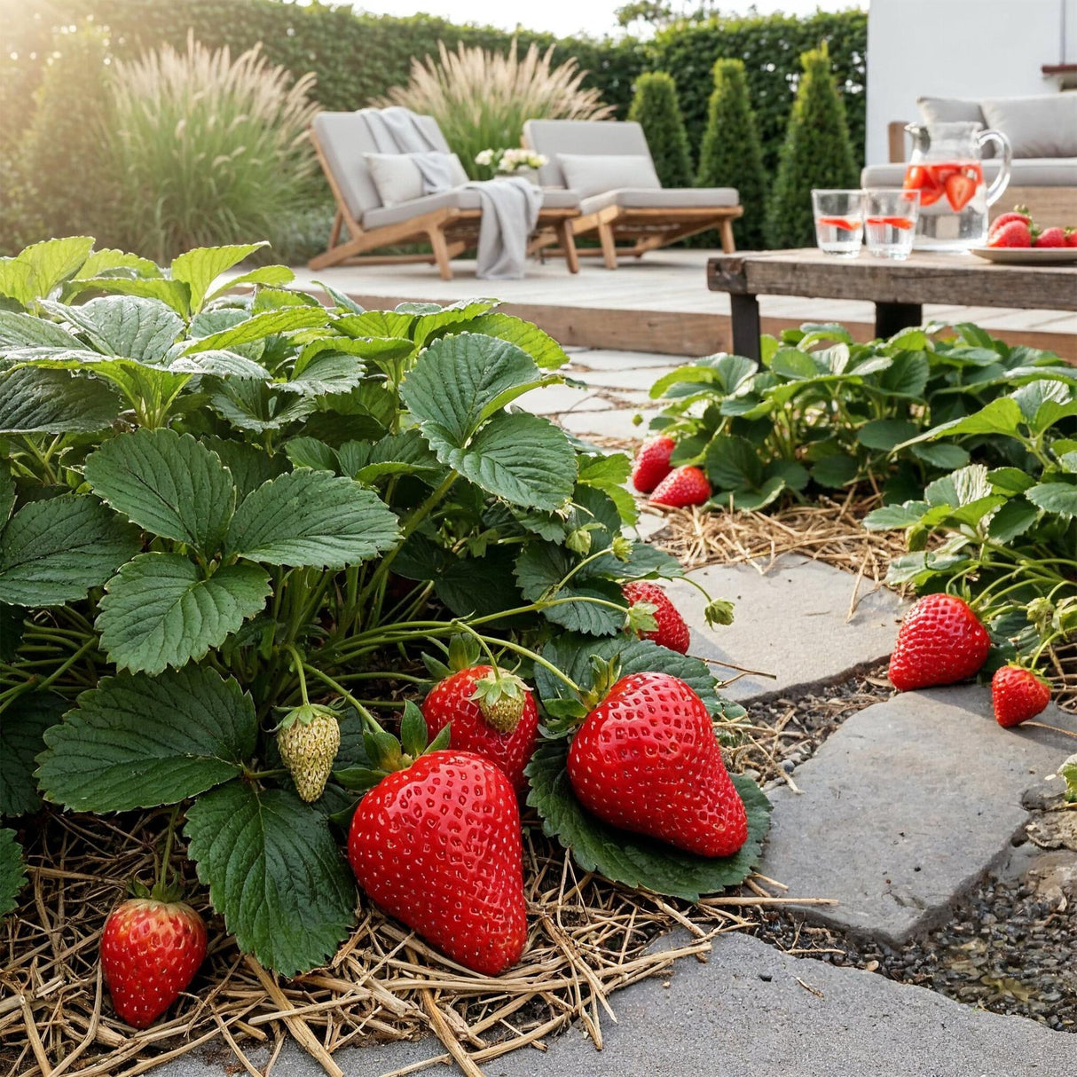 Livraison plante Fraisier Fragaria Maxim – Lot de 3 – Pot 9 cm