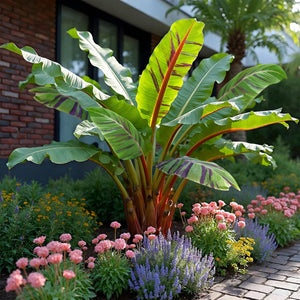 Livraison plante Musa sikkimensis Red Tiger – Lot de 2 – Pot 17 cm