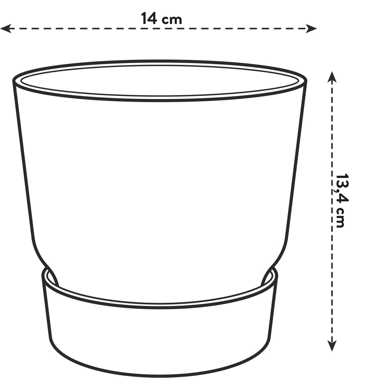 Livraison plante Pot Elho Greenville Rond Brun 14 cm