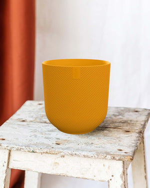 Elho Jazz Pot Round amber yellow 14 cm