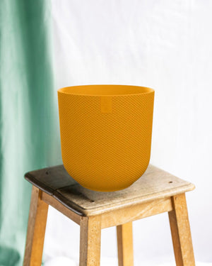 Elho Jazz Pot Round amber yellow 23 cm