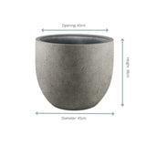 Livraison plante Pot Grigio Egg Naturel 45 cm