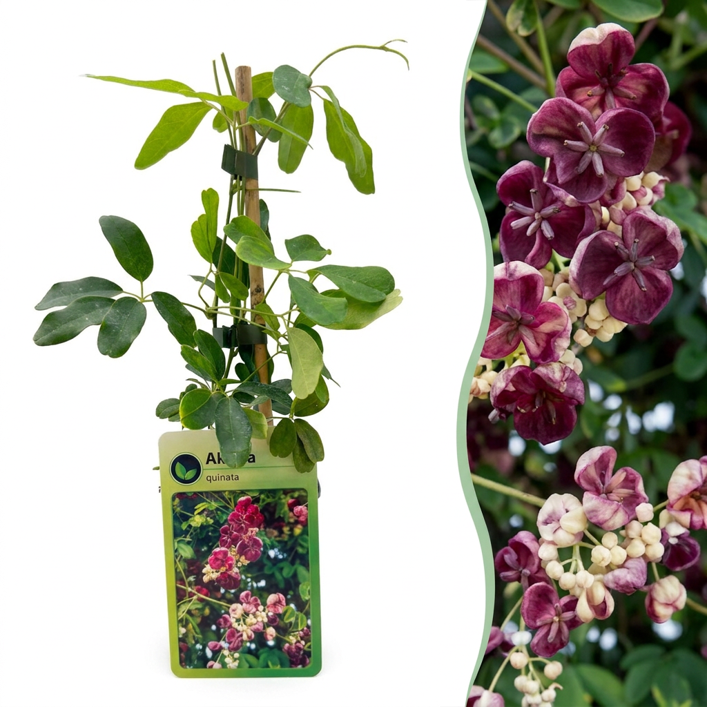 Akébie à cinq feuilles - lot de 2 plants - pot Ø9 cm